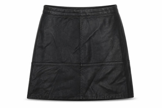 New Look Womens Black  Polyurethane Straight & Pencil Skirt Size 4