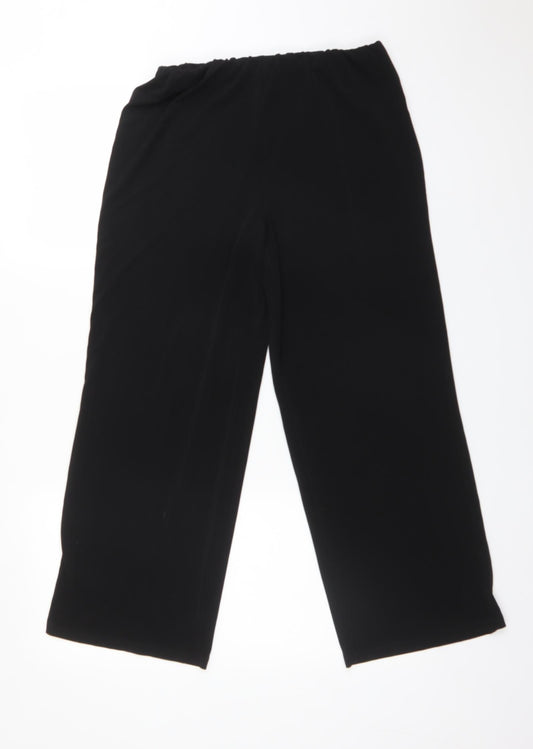 JULIPA Womens Black  Polyester Trousers  Size 10 L25 in Regular