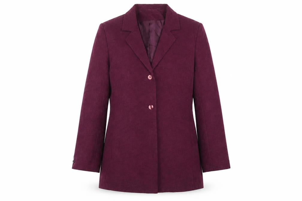 Debenhams Womens Purple Floral Cupro Jacket Suit Jacket Size 14