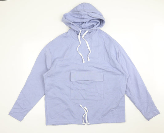 ASOS Womens Purple  Cotton Pullover Hoodie Size M
