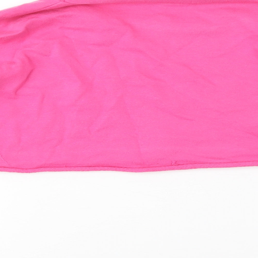 PRETTYLITTLETHING Womens Pink  Cotton Pullover Sweatshirt Size 6   - Cropped