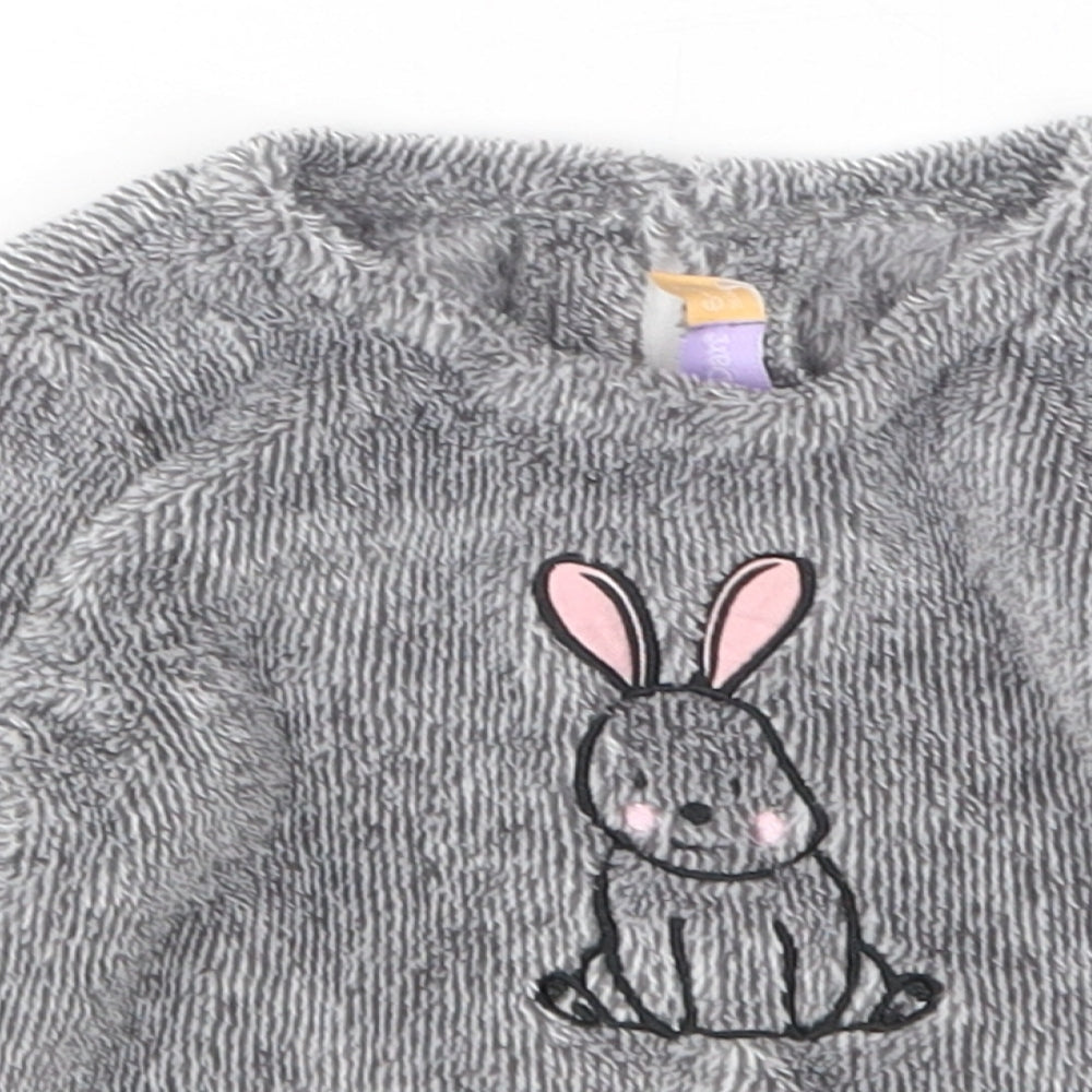 Lilly&Dan Girls Grey  Polyester Pullover Jumper Size 6-9 Months