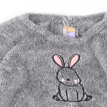 Lilly&Dan Girls Grey  Polyester Pullover Jumper Size 6-9 Months