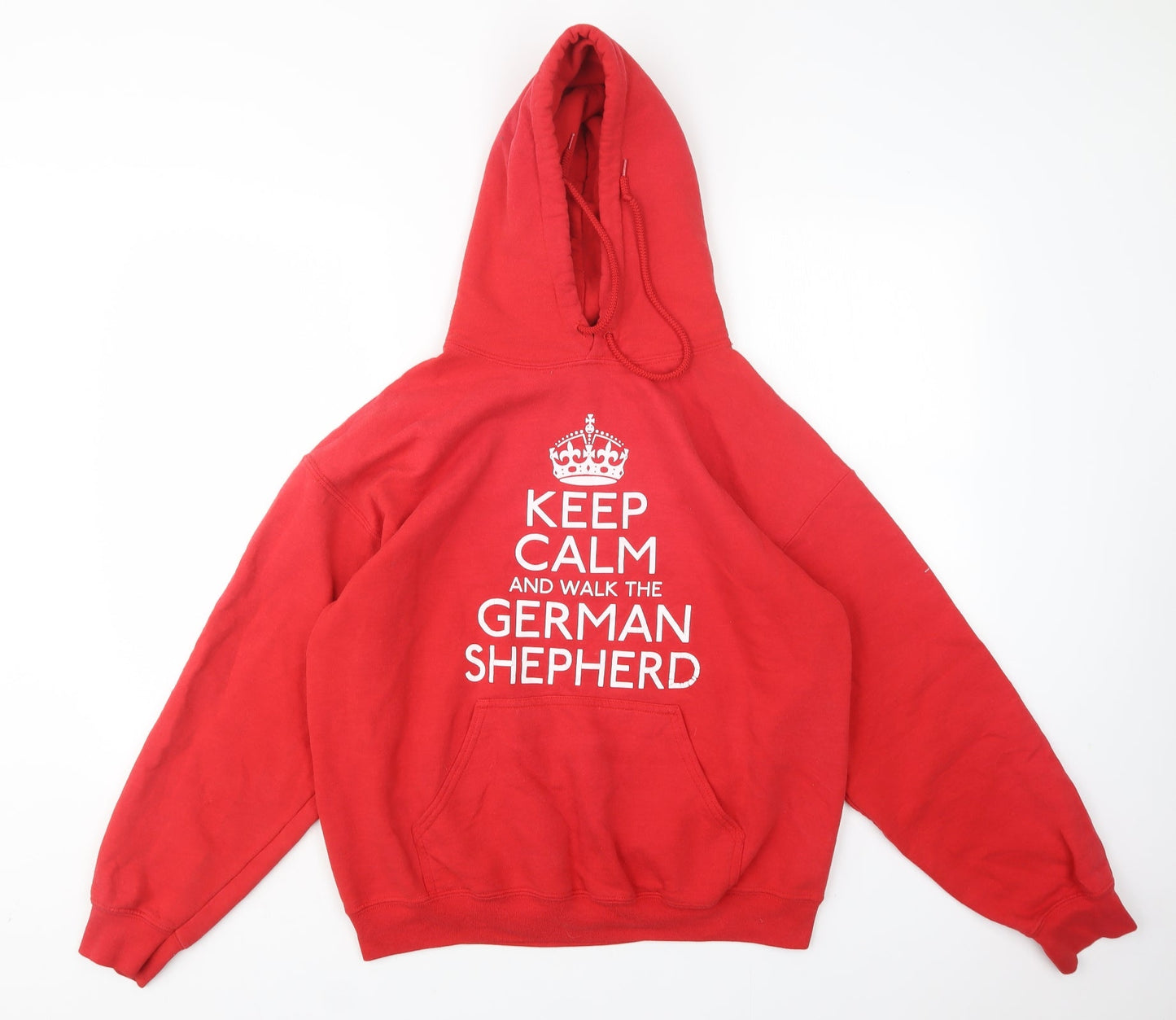 Gildan Mens Red  Cotton Pullover Hoodie Size M