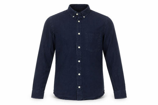 H&M Mens Blue  Cotton  Button-Up Size S Collared