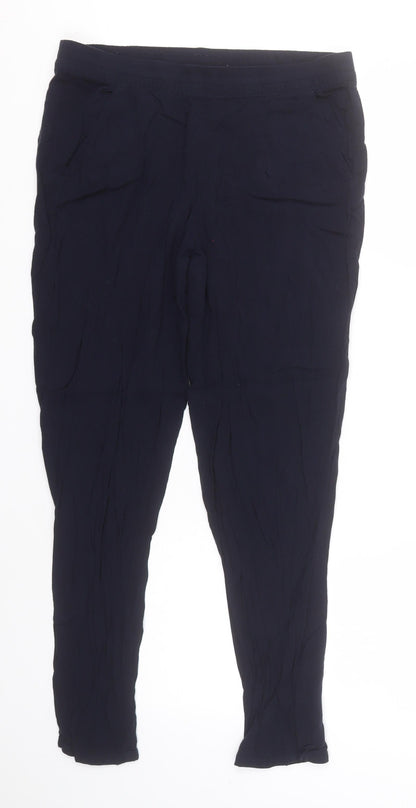 Divided Womens Blue  Viscose Trousers  Size 6 L24 in Regular