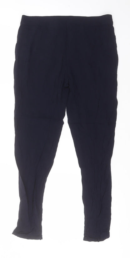 Divided Womens Blue  Viscose Trousers  Size 6 L24 in Regular
