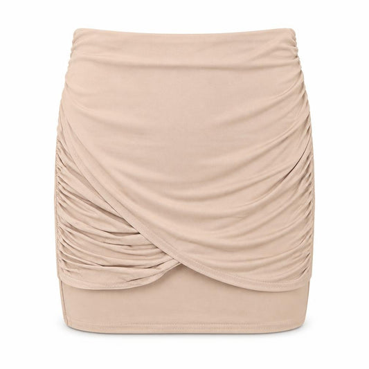 Missguided Womens Beige  Polyester Mini Skirt Size 6