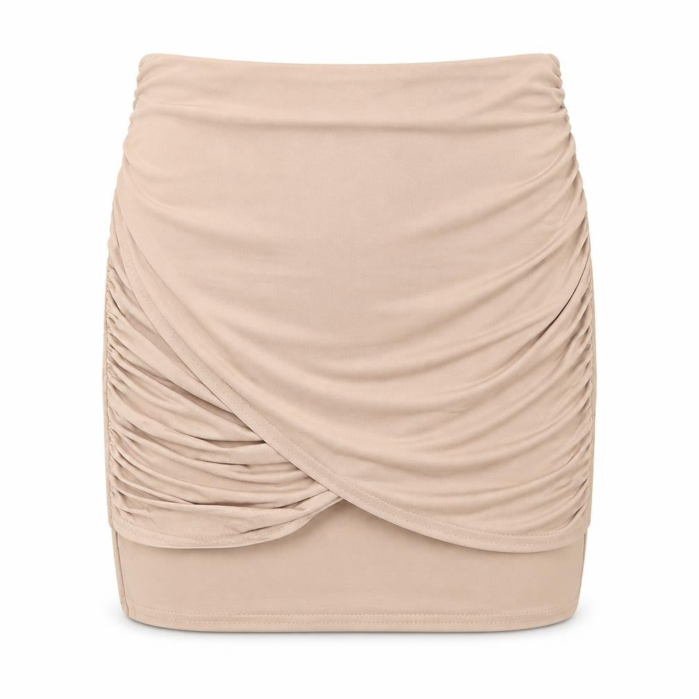 Missguided Womens Beige  Polyester Mini Skirt Size 6