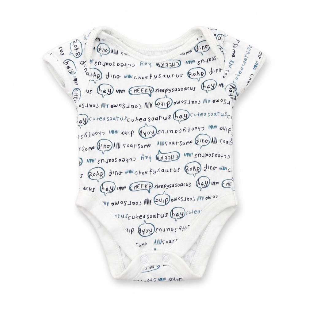 George Baby White Geometric Cotton Romper One-Piece Size 0-3 Months  Snap
