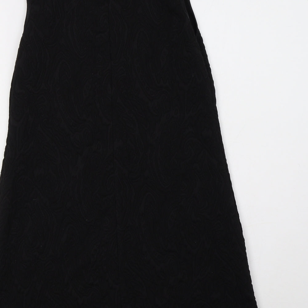 Amaya Womens Black Paisley  A-Line  Size 14  Round Neck