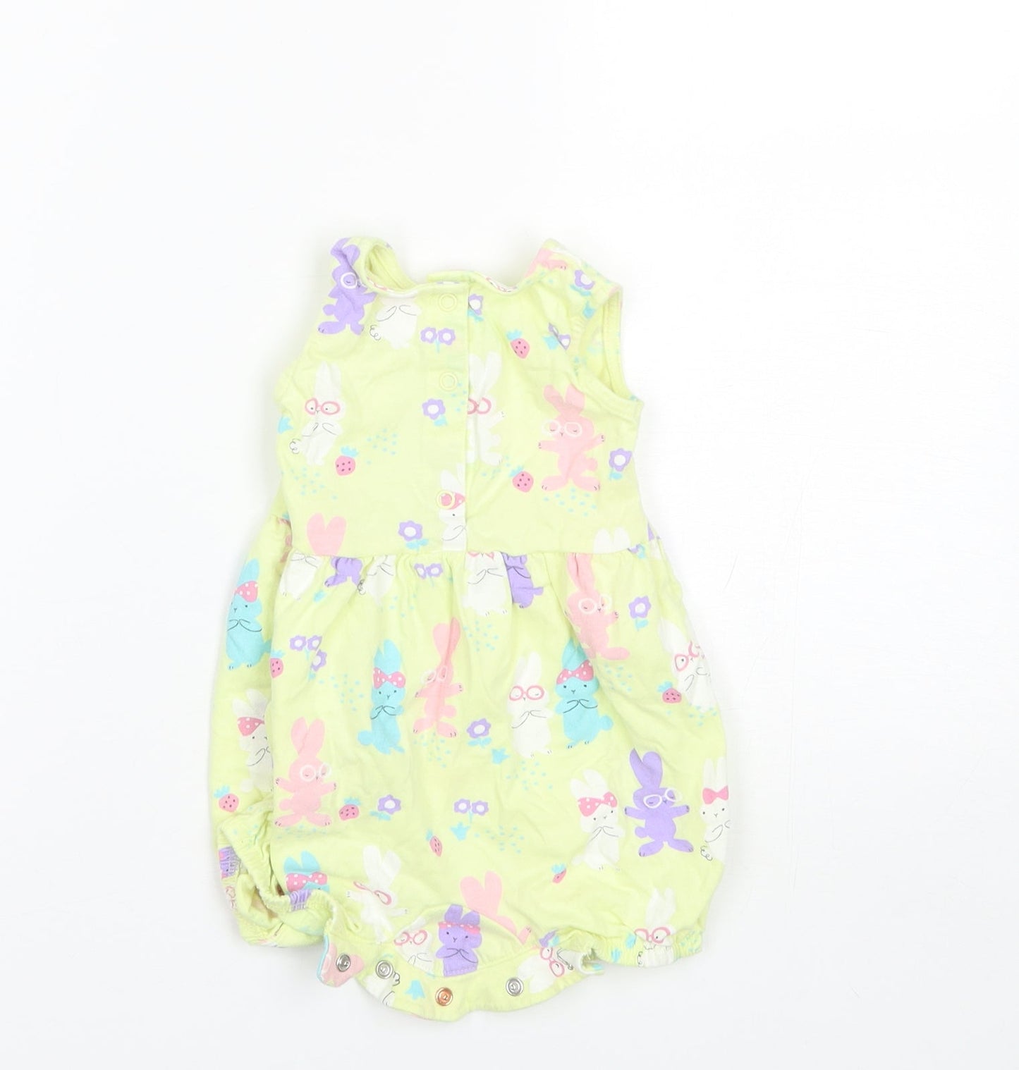 Marks and Spencer Baby Green  Cotton Romper One-Piece Size 3-6 Months
