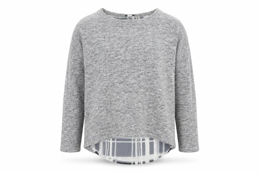 River Island Girls Grey Round Neck  Polyester Pullover Jumper Size 11-12 Years