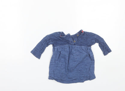 Next Baby Blue  Cotton Shift  Size 0-3 Months  Round Neck