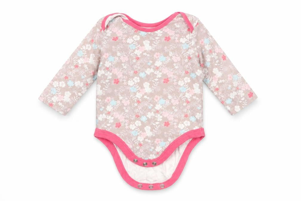 Mini Club Baby Pink Floral Cotton Romper One-Piece Size 6-9 Months