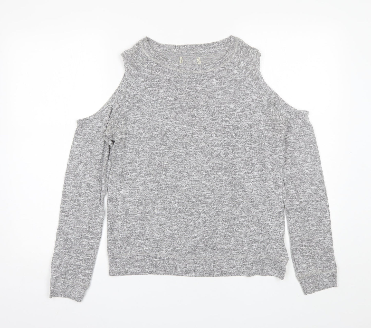 Matalan Womens Grey Round Neck  Viscose Pullover Jumper Size 10