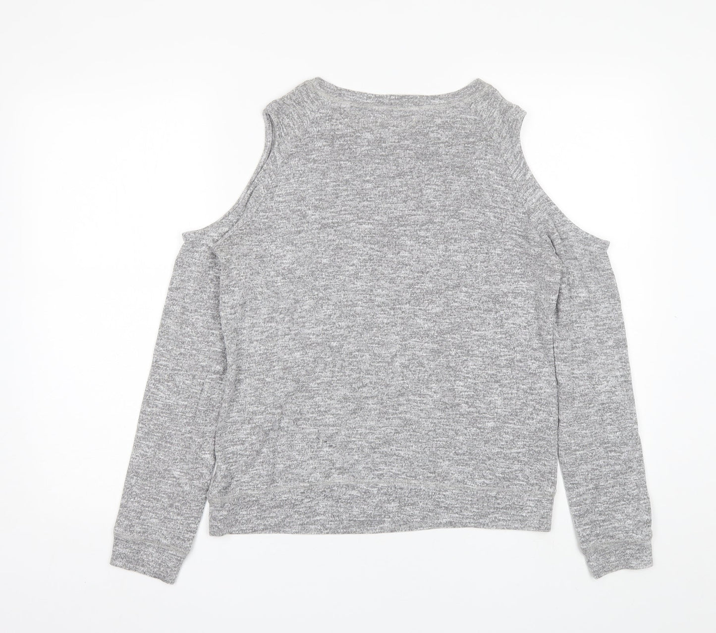 Matalan Womens Grey Round Neck  Viscose Pullover Jumper Size 10