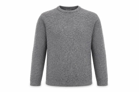 Cedarwood State Mens Grey Round Neck Cotton Pullover Jumper Size S