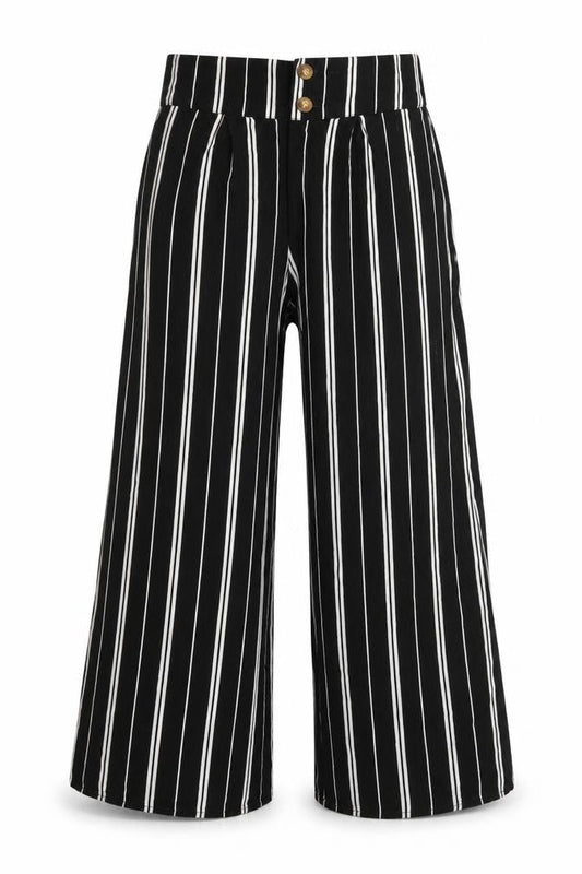 Hollister Womens Black Striped Viscose Harem Trousers Size XS L21 in Regular