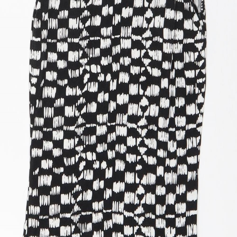 Miss Selfridge Womens Black  Viscose Pencil Dress  Size 8  Square Neck
