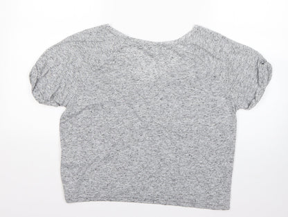 BDG Womens Grey  Polyester Basic Blouse Size S V-Neck