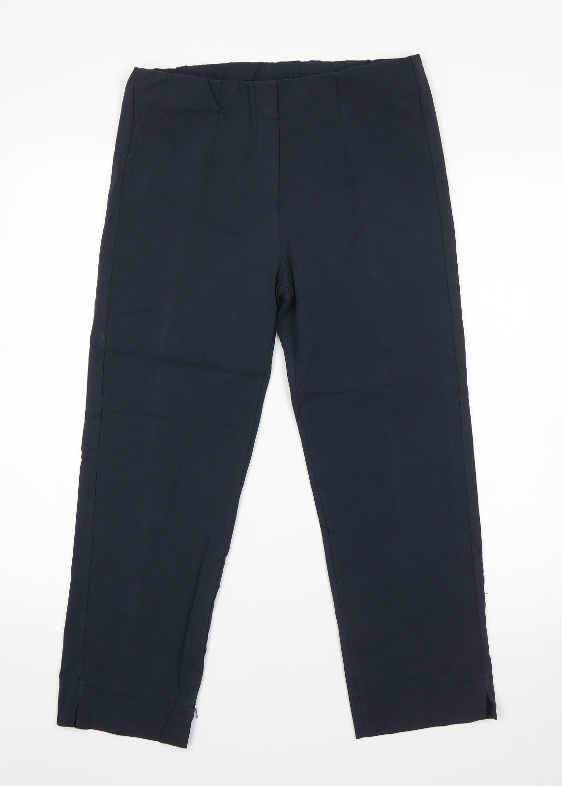 Preworn Womens Blue  Viscose Dress Pants Trousers Size L L23 in Regular