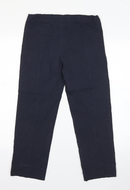 Preworn Womens Blue  Viscose Dress Pants Trousers Size L L23 in Regular