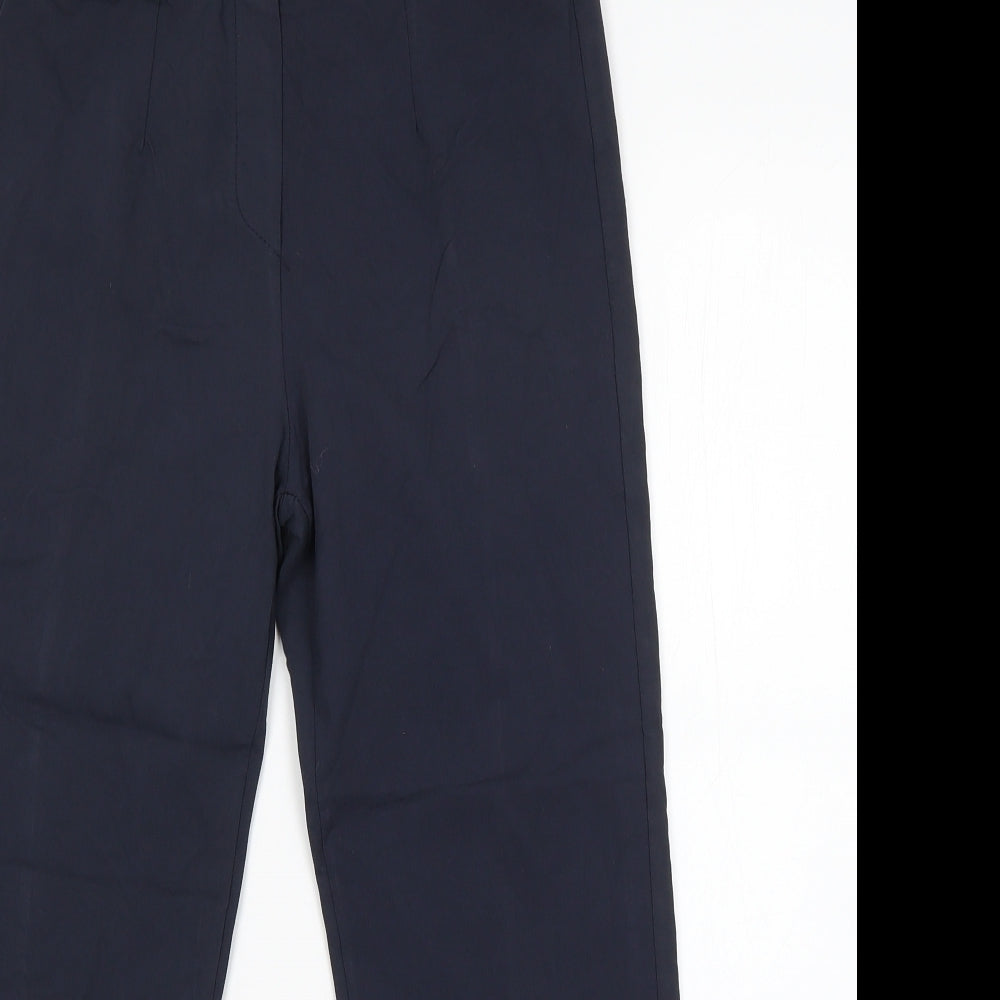 Preworn Womens Blue  Viscose Dress Pants Trousers Size L L23 in Regular