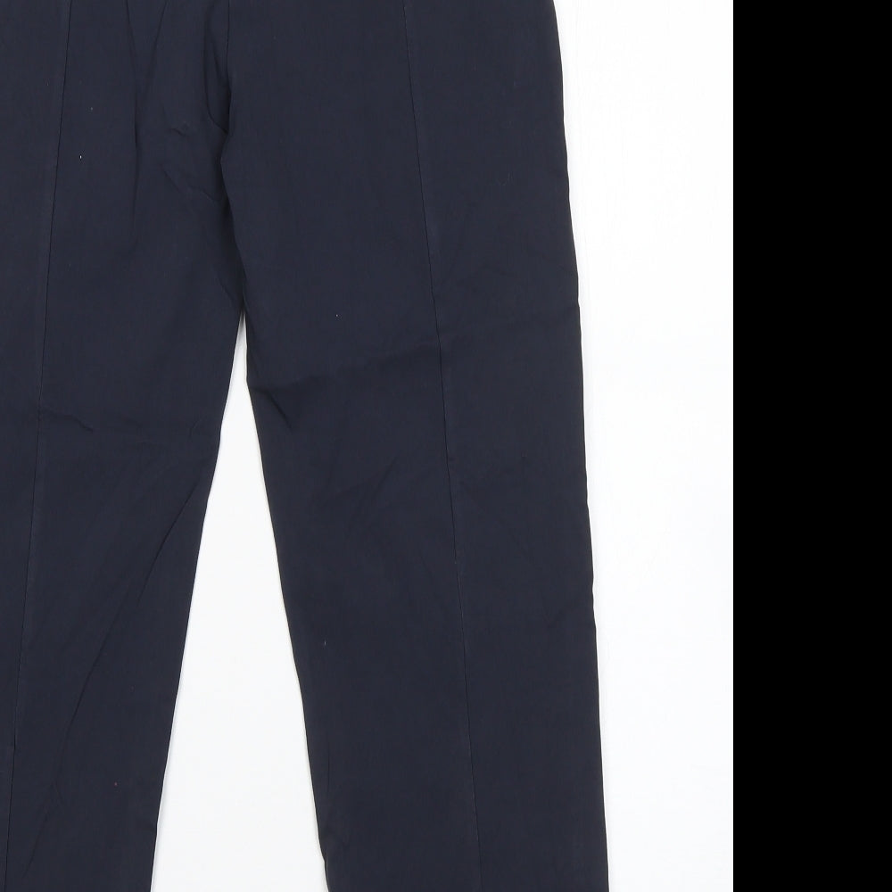 Preworn Womens Blue  Viscose Dress Pants Trousers Size L L23 in Regular