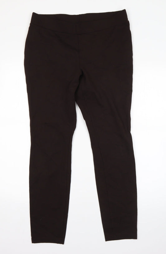 Ana Womens Brown  Nylon Dress Pants Trousers Size L L26 in Regular