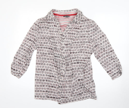 M&S Womens Grey Polka Dot Cotton  Nightshirt Size 14