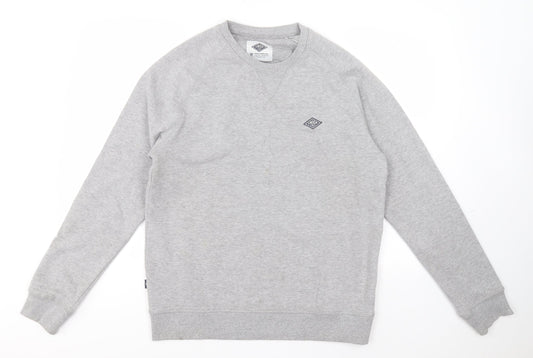 Union Mens Grey Round Neck  Cotton Pullover Jumper Size M