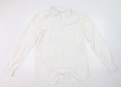 Preloved Embassy Mens White    Button-Up  Collared - Front