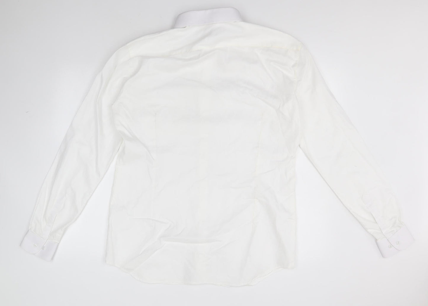 Embassy Mens White    Button-Up  Collared