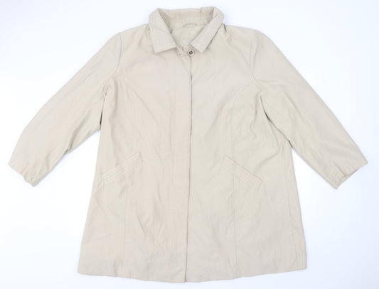BM Womens Beige   Overcoat Coat Size XL