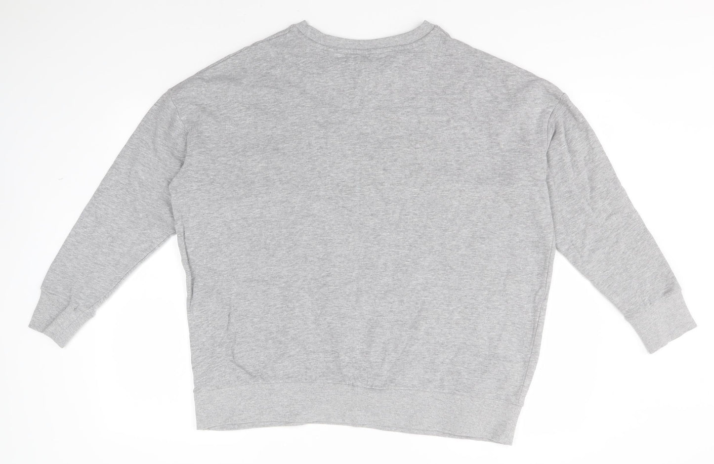 Capsual Womens Grey Round Neck  Cotton Pullover Jumper Size 18