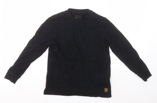 NEXT Boys Black Round Neck  Cotton Pullover Jumper Size 8 Years