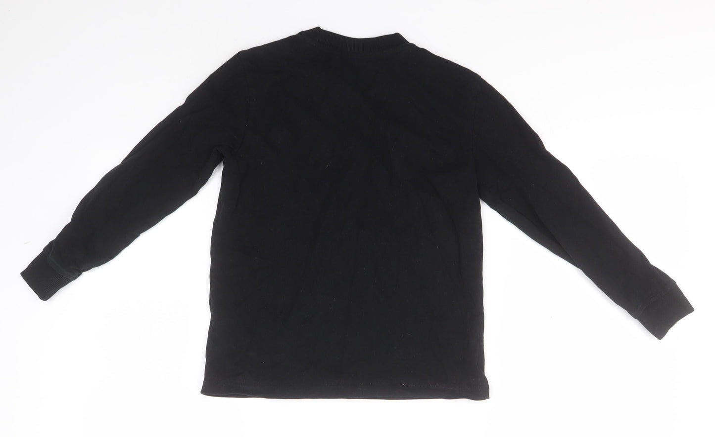 NEXT Boys Black Round Neck  Cotton Pullover Jumper Size 8 Years
