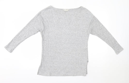 Miss Selfridge Womens Grey Round Neck  Viscose Pullover Jumper Size 10