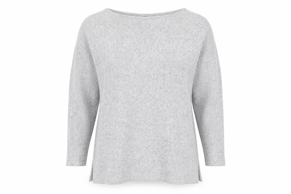 Miss Selfridge Womens Grey Round Neck  Viscose Pullover Jumper Size 10