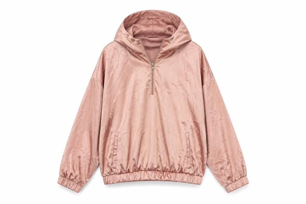 FOREVER 21 Womens Pink  Polyester Pullover Hoodie Size S  Snap