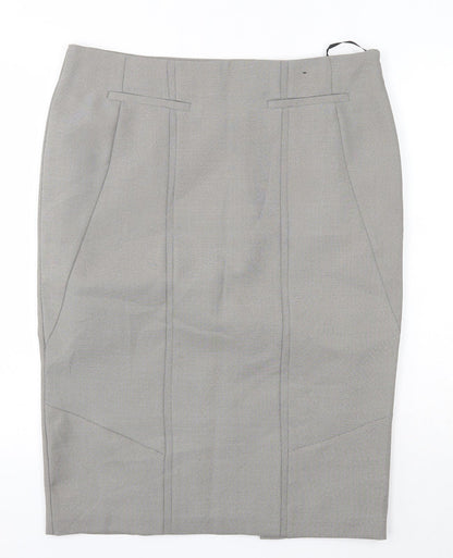 Preloved Primark Womens Grey  Polyester Straight & Pencil Set Size 16 - Front