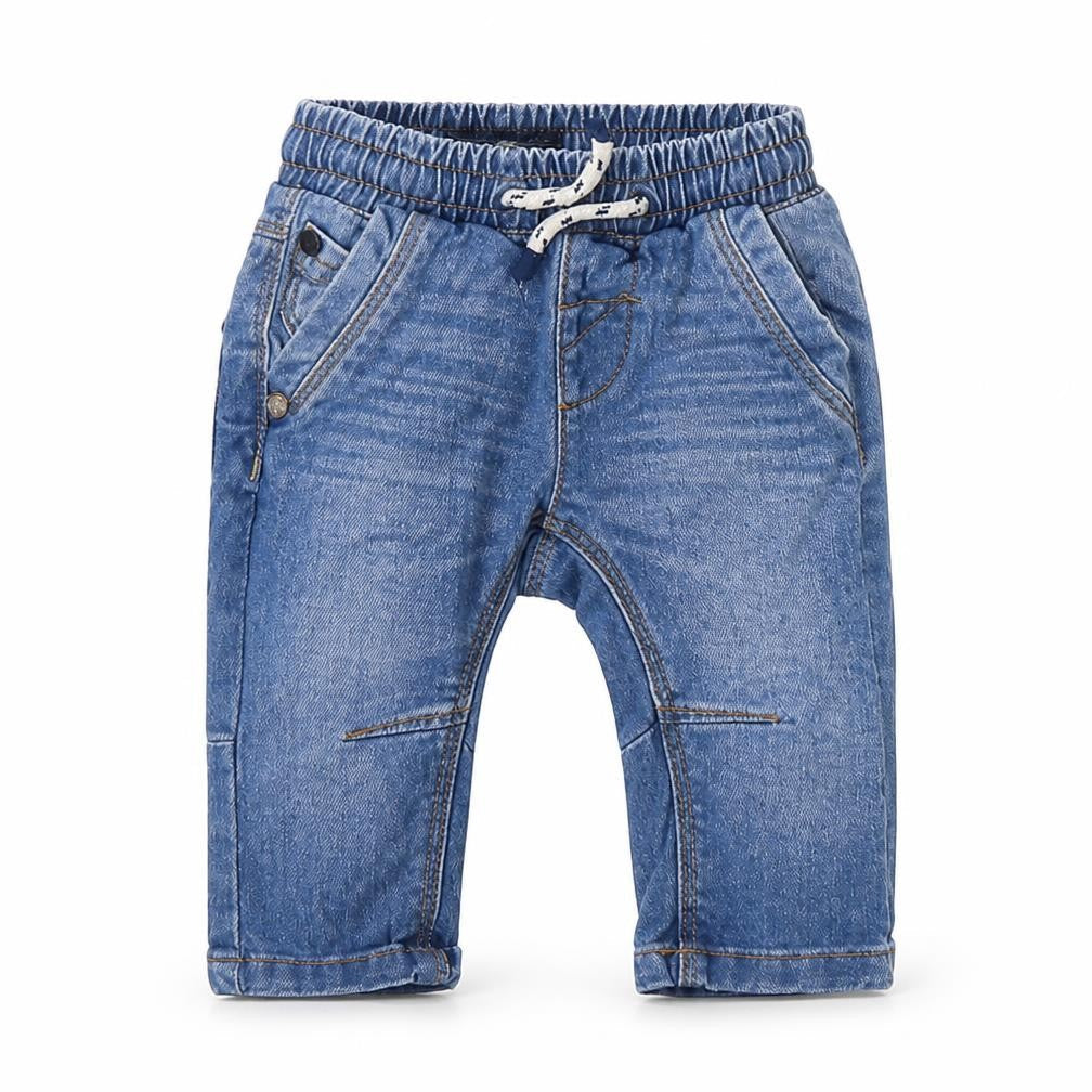 NEXT Baby Blue  Cotton Jogger Jeans Size 3-6 Months  Drawstring
