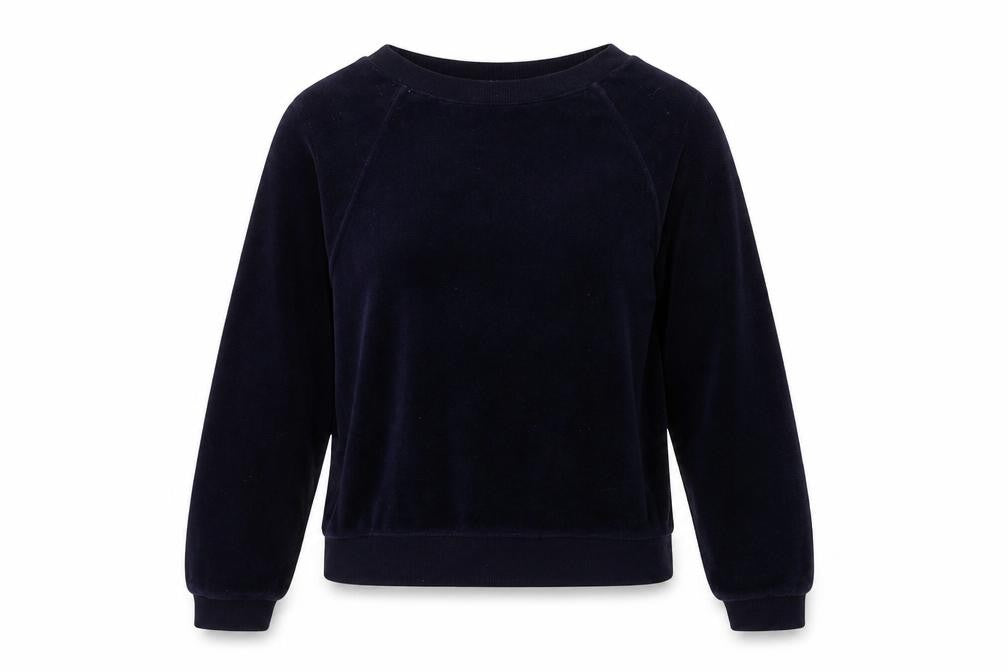 New Look Womens Blue  Cotton Pullover Sweatshirt Size 6