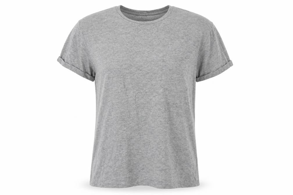 Industrialize Womens Grey  Cotton Blend Basic T-Shirt Size M Round Neck
