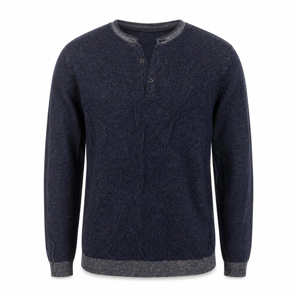 George Mens Blue V-Neck  Cotton Pullover Jumper Size M