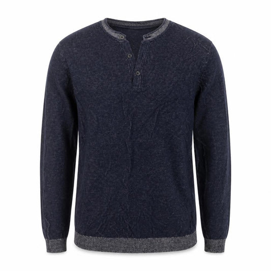 George Mens Blue V-Neck  Cotton Pullover Jumper Size M