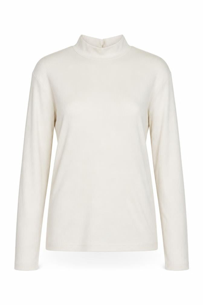 New Look Womens White Mock Neck  Polyester Pullover Jumper Size 8