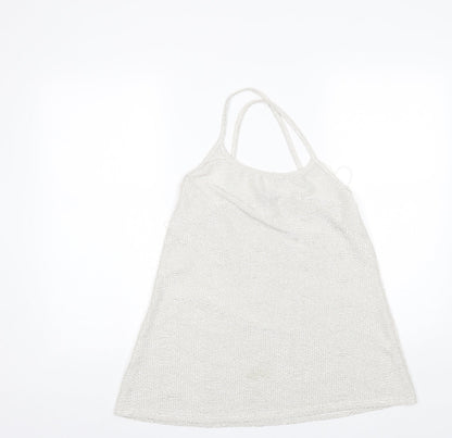 River Island Womens Silver  Polyester Camisole Tank Size 8 Halter