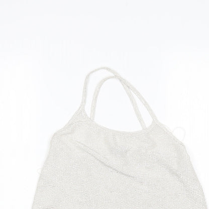 River Island Womens Silver  Polyester Camisole Tank Size 8 Halter